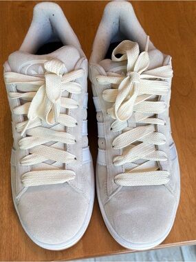 adidas Men's Cream Suede Low-Top Sneakers